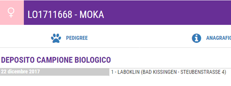 campione biologico Moka